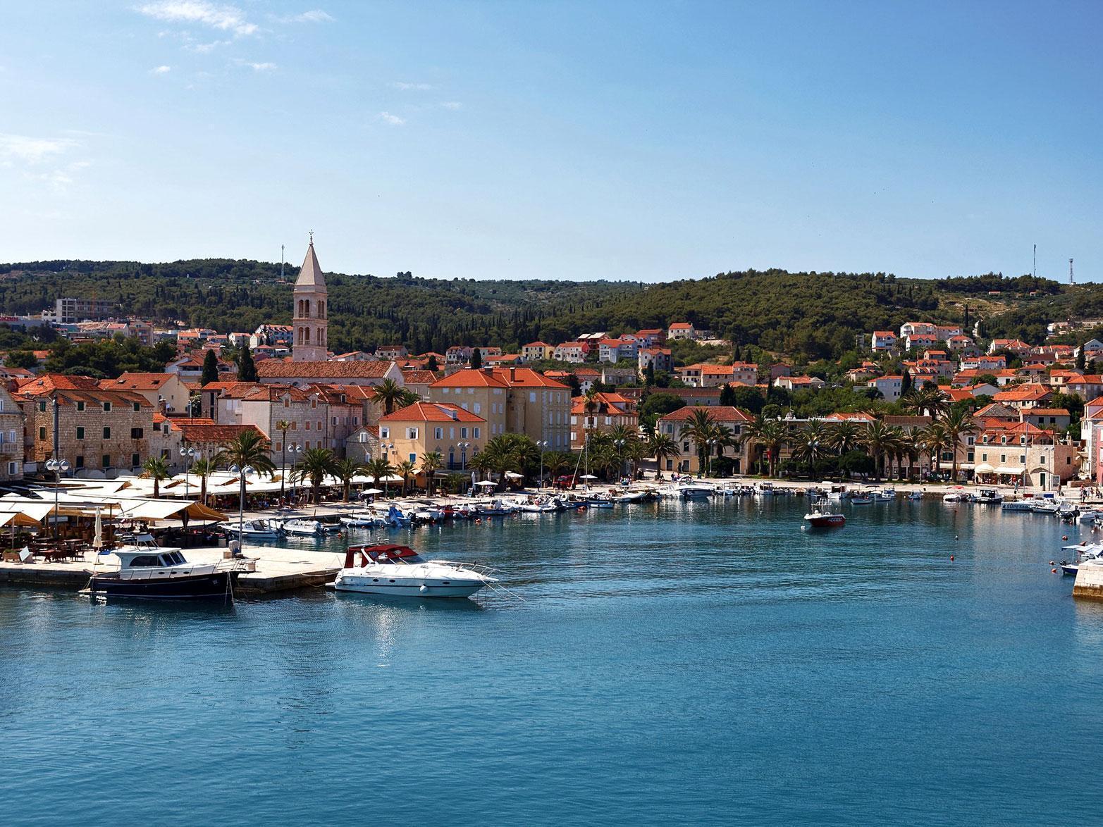 Famous  town of Supetar with prime transfer by Blue Shark Split
