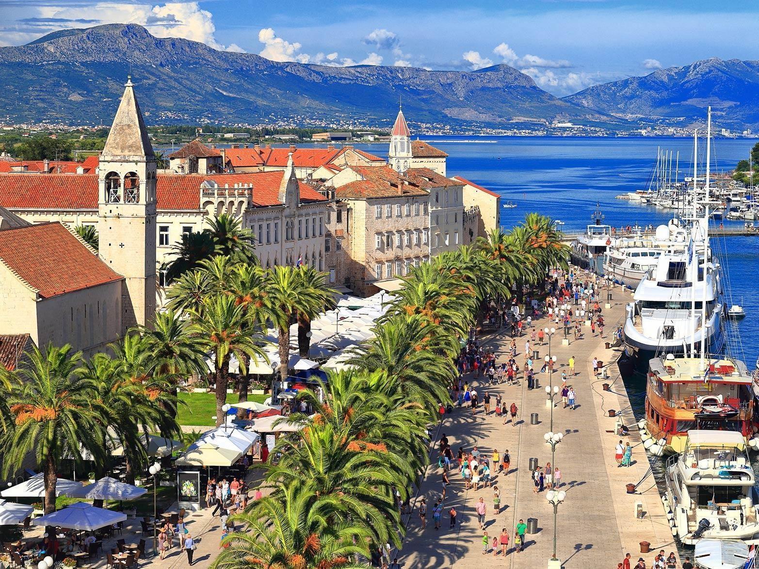 The beautiful historic town of Trogir with Blue Shark Split