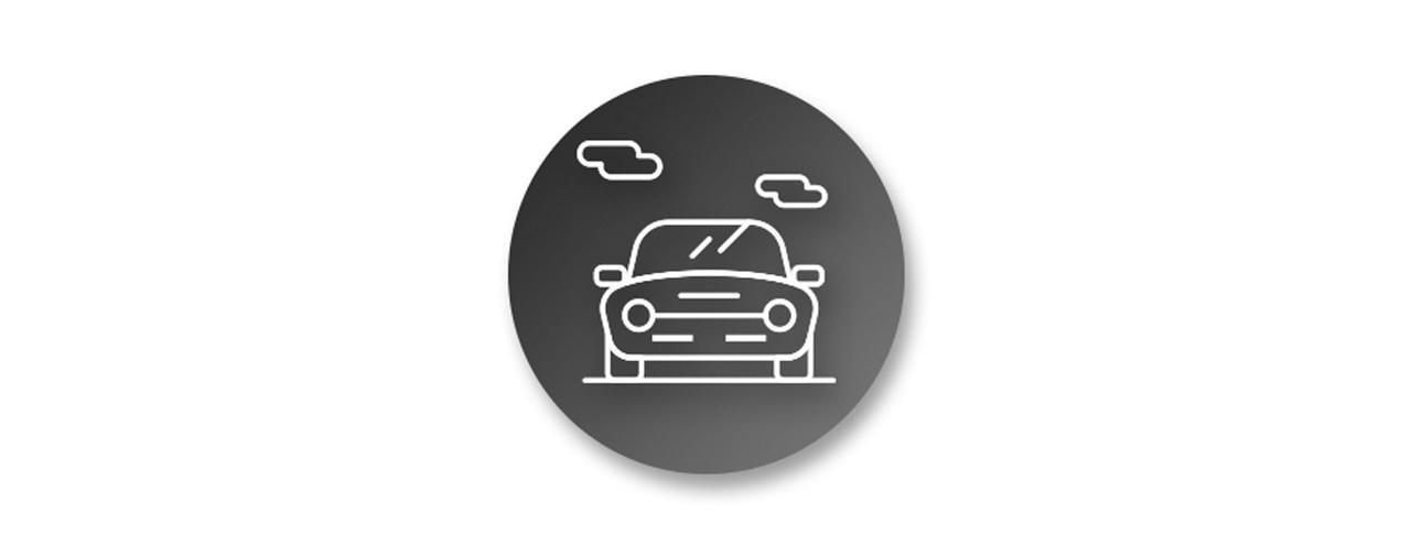 Prime land transfer car icon