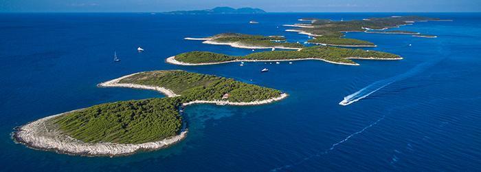 Pakleni-Archipel nahe der Insel Hvar