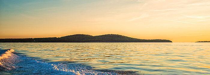 Sunset over Adriatic captured from Blue Shar boat