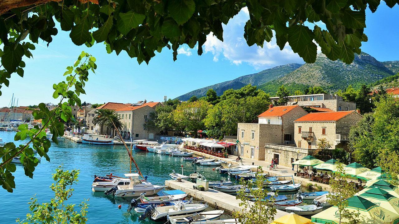 Town of Bol on island Brač by Blue Shark from Split and four islands tour