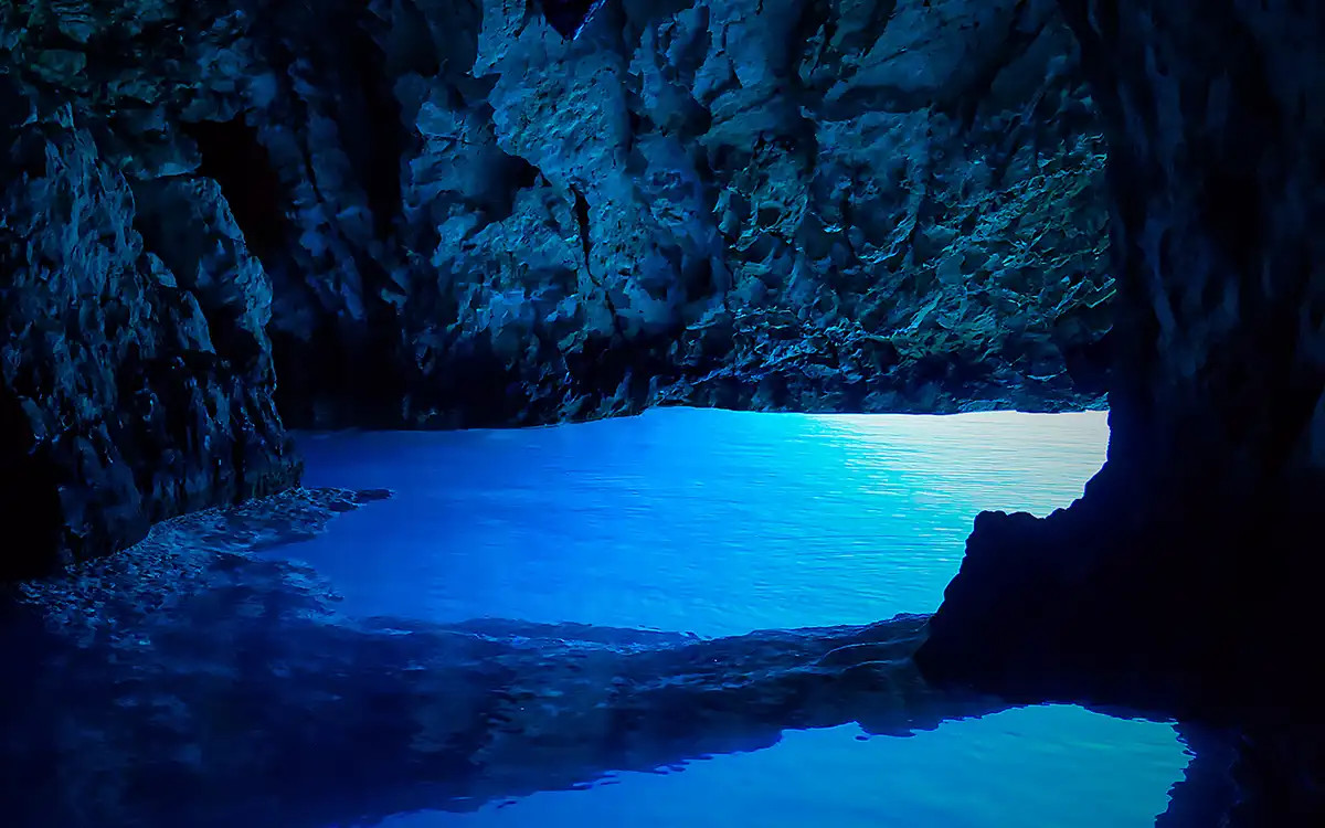 Blue Cave, Bisevo, a popular boat destination