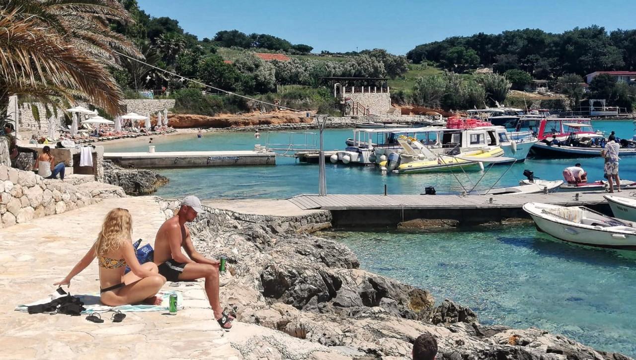 The famous Palmižana beach on the Pakleni islands