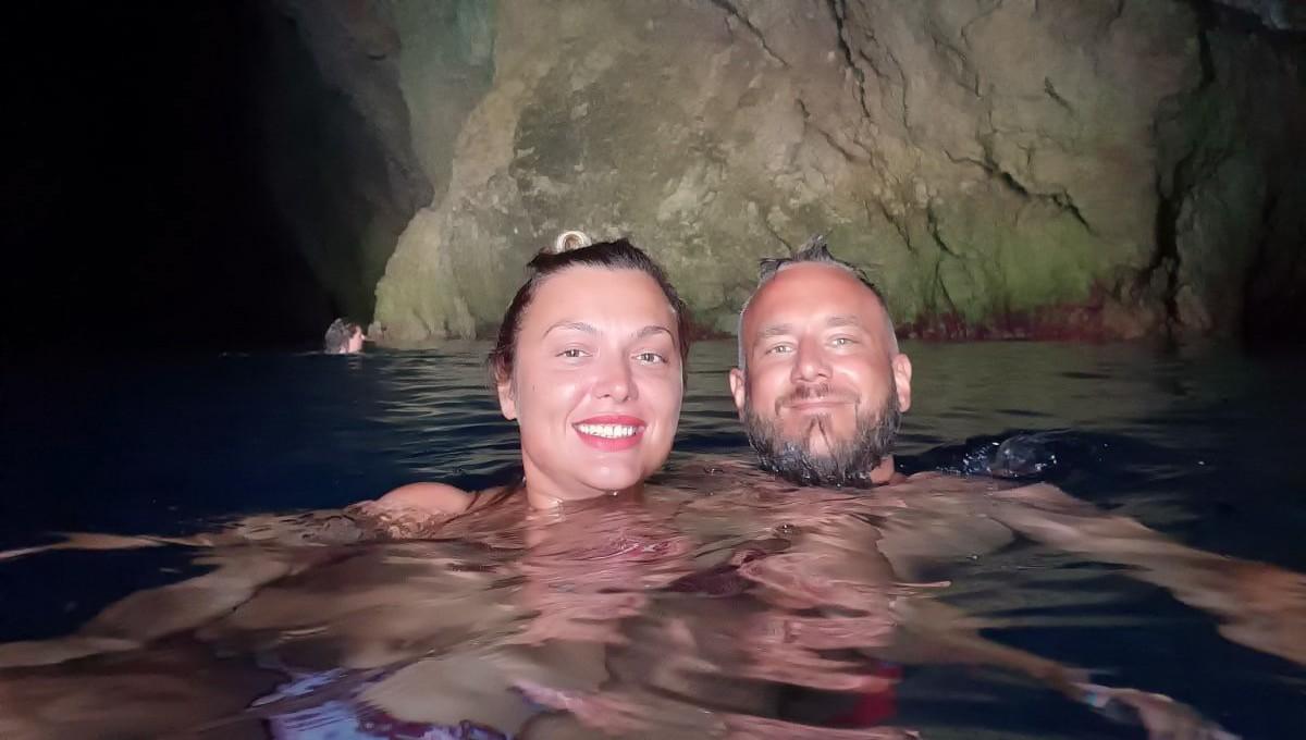 Swimming in the cave is an unforgettable experience for all Blue Shark guests