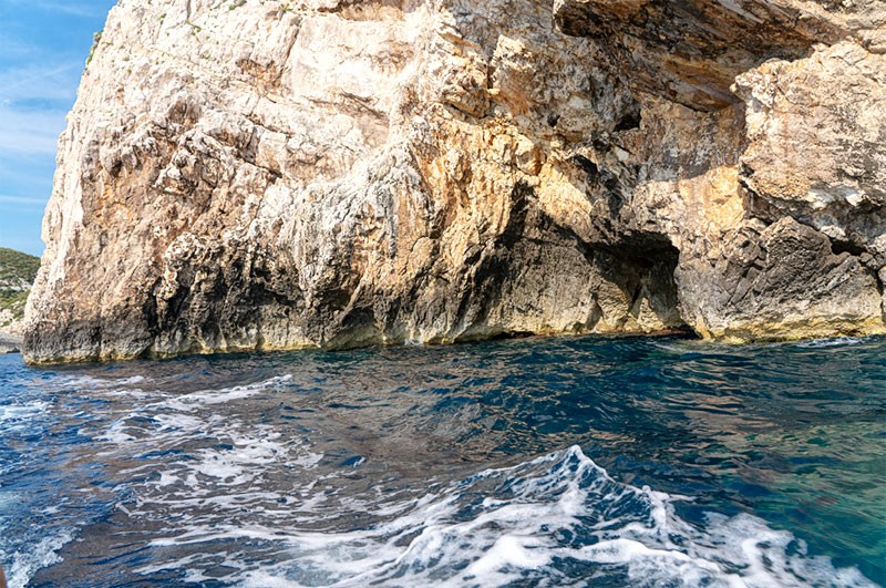 Sea entrance in the Blue Cave Bisevo