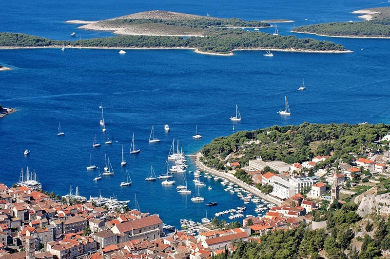 The town of Hvar is placed on the Island with the same name, and it's the most sunshiny place in all of Europe.