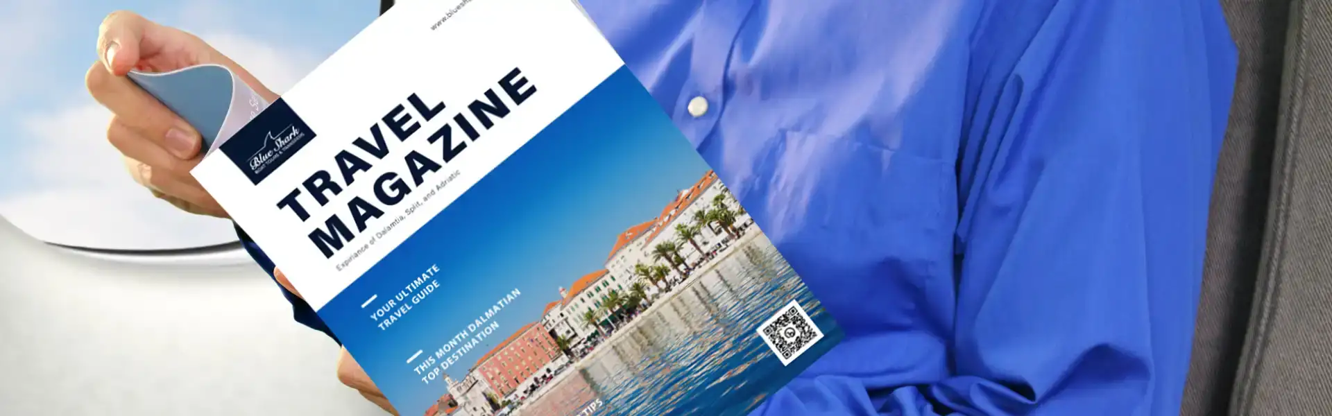 Town of Split and Blue Shark Tours meeting point on famous Riva